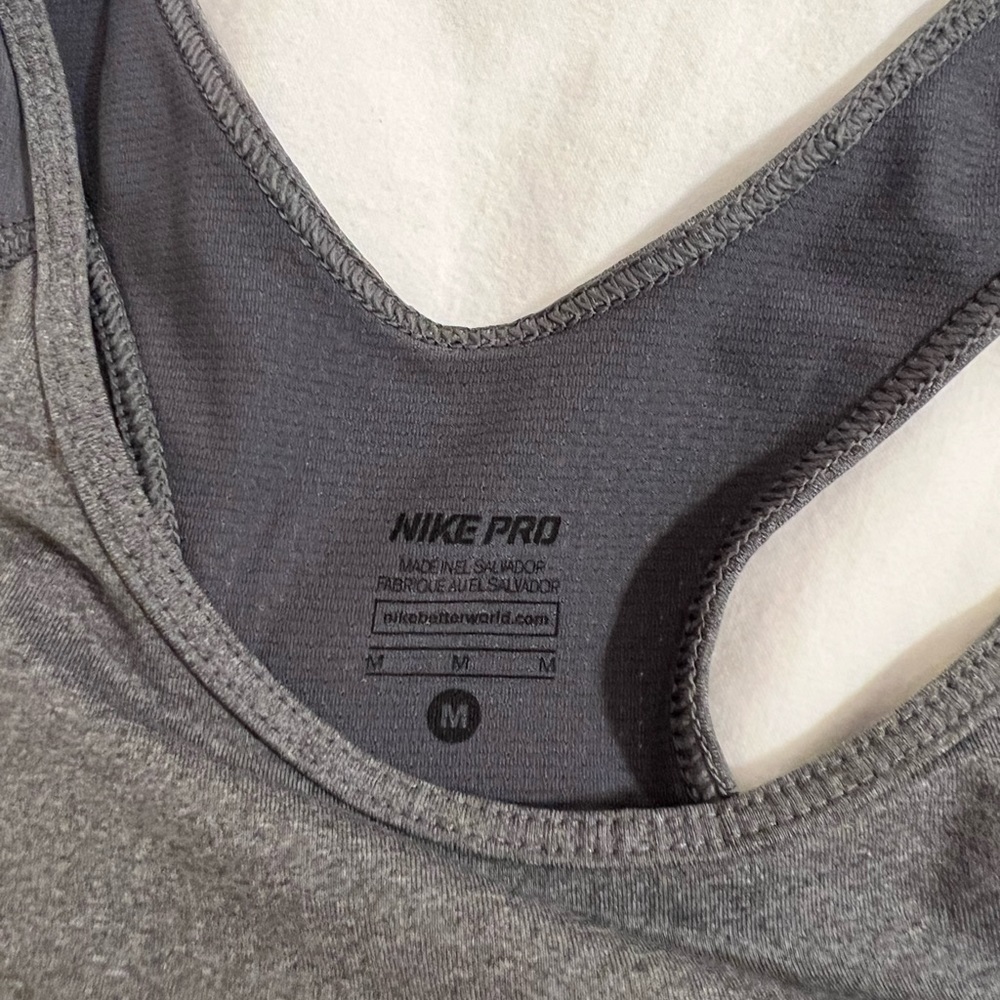 Nike Swoosh Workout Tank Top Grey Sz M